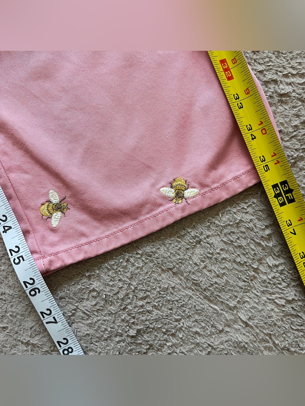 J. Crew Favorite Fit Bee Embroidered Cotton Ankle Pants Cottage Whimsical Sz 12 - Picture 5 of 6